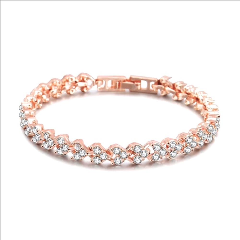 ❤️BEAUTIFUL ROSE GOLD BRACELET WITH AAA+ RATED ZIRCONIAS❤️